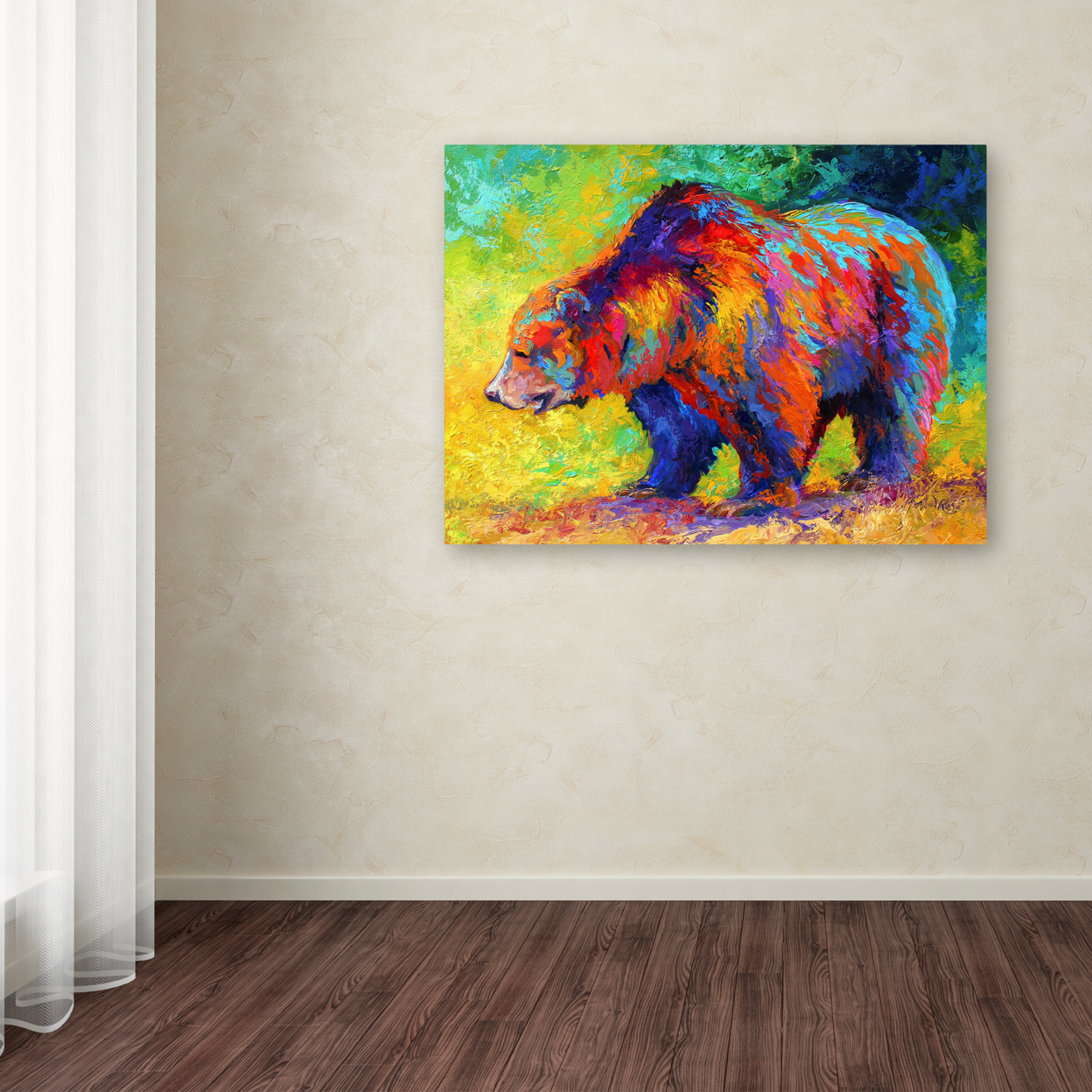 Marion Rose 'New Grizz' Ready To Hang Canvas Art 14 X 19 Inches Made In USA