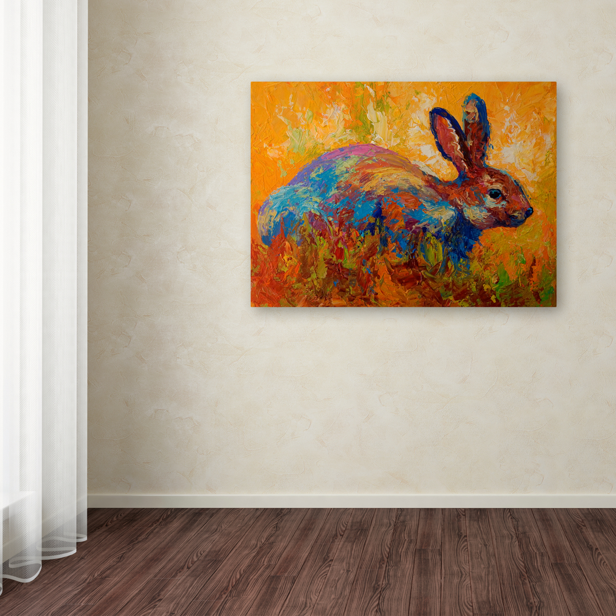 Marion Rose 'Rabbit II' Ready To Hang Canvas Art 14 X 19 Inches Made In USA