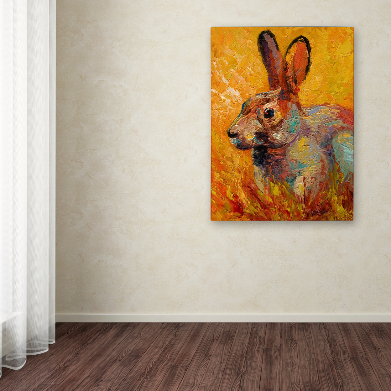 Marion Rose 'Rabbit III' Ready To Hang Canvas Art 14 X 19 Inches Made In USA