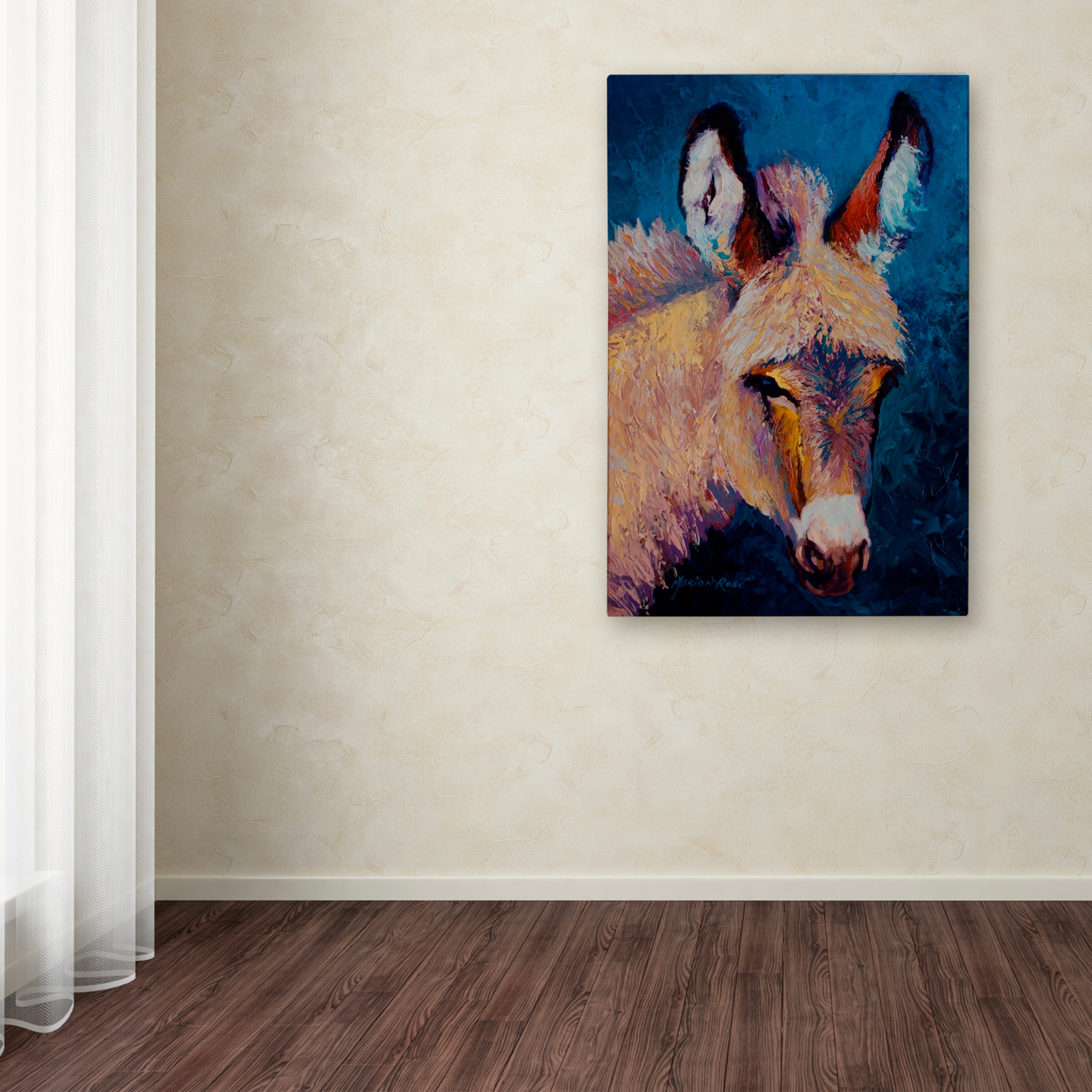 Marion Rose 'Burro 1' Ready To Hang Canvas Art 16 X 24 Inches Made In USA