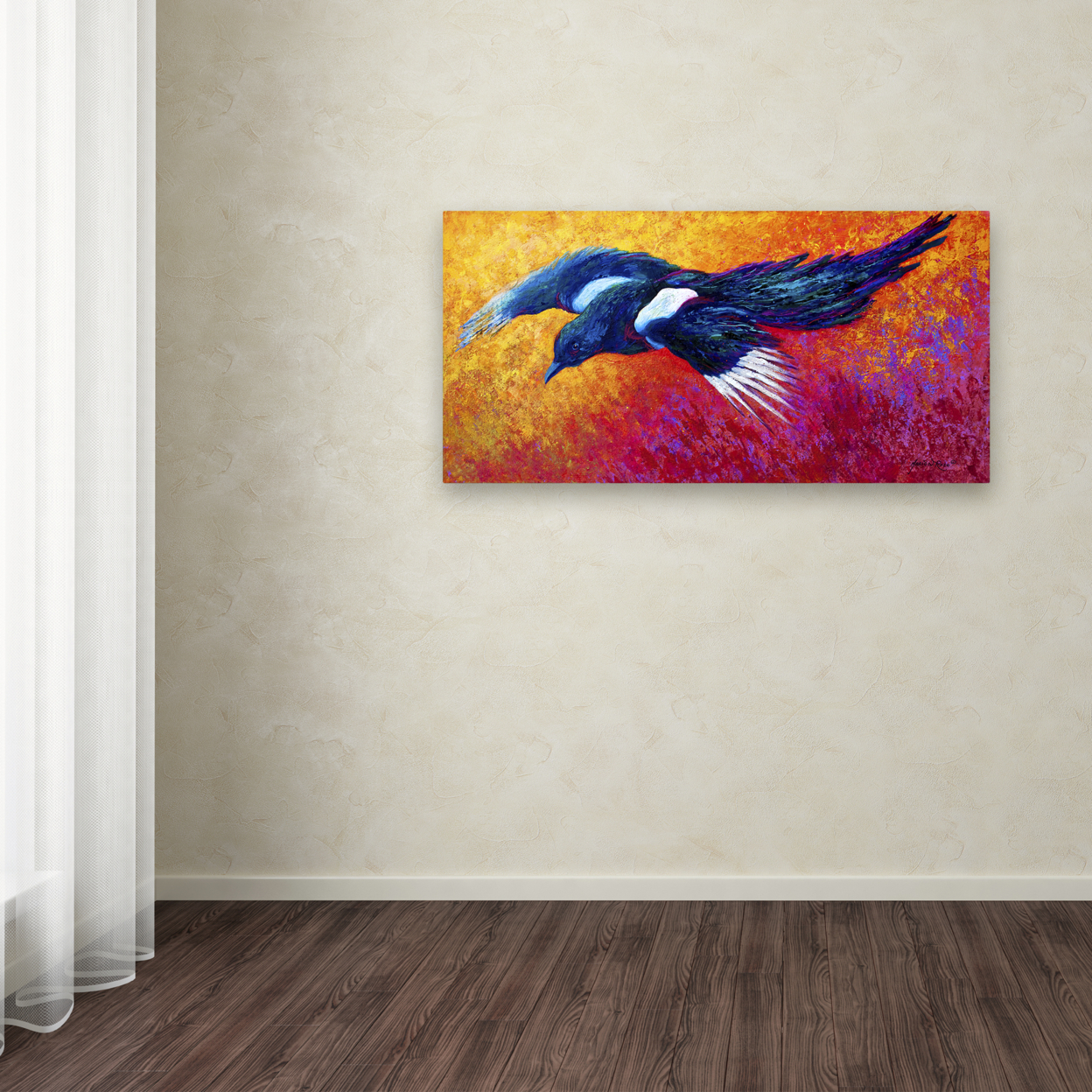 Marion Rose 'Pie In Flight' Ready To Hang Canvas Art 16 X 32 Inches Made In USA