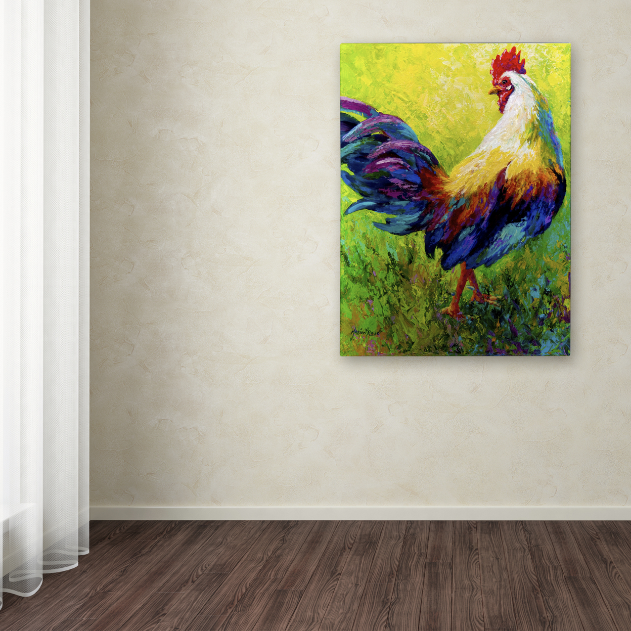 Marion Rose 'CEO Rooster' Ready To Hang Canvas Art 18 X 24 Inches Made In USA