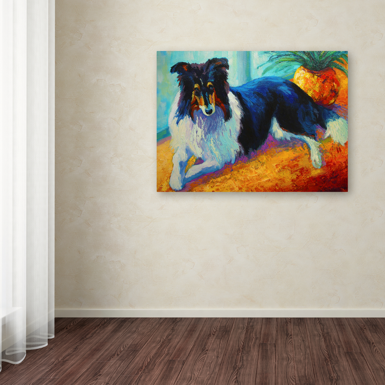 Marion Rose 'Collie' Ready To Hang Canvas Art 18 X 24 Inches Made In USA