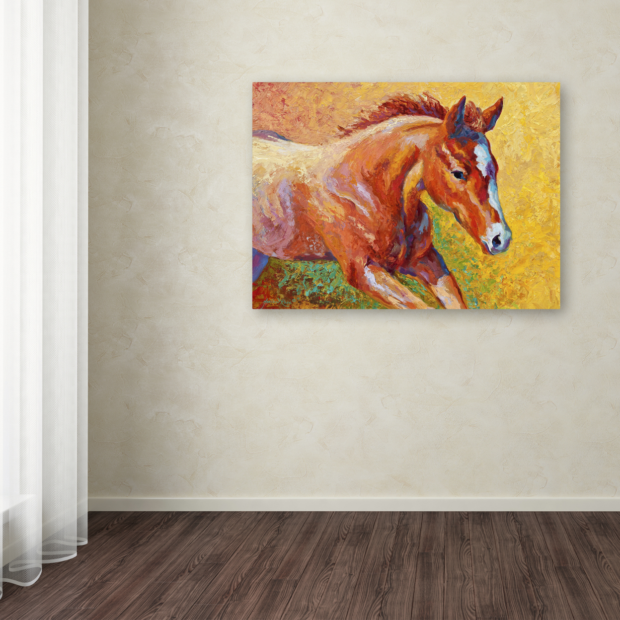 Marion Rose 'Sorrel Filly ' Ready To Hang Canvas Art 18 X 24 Inches Made In USA