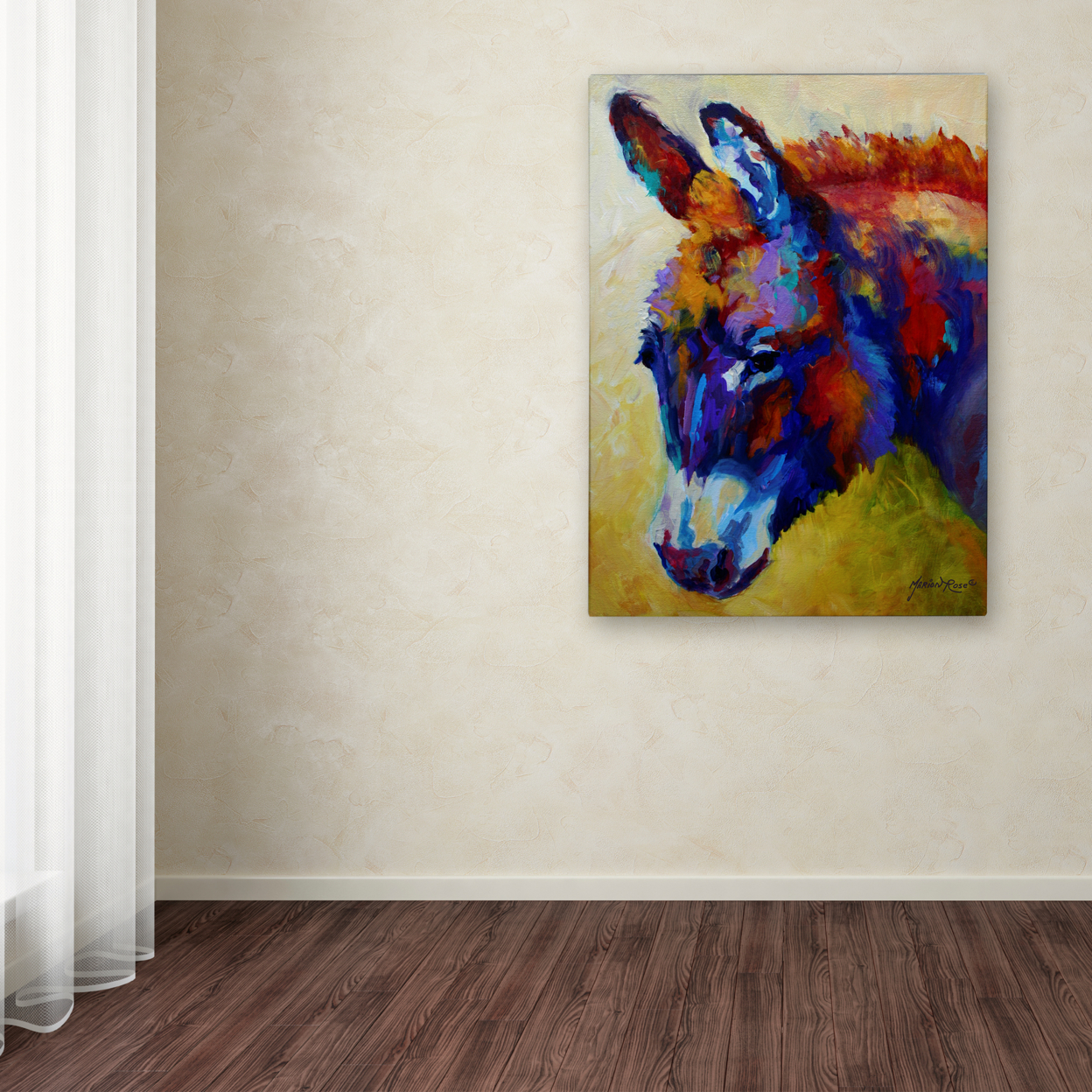 Marion Rose 'Donkey XIII' Ready To Hang Canvas Art 24 X 32 Inches Made In USA
