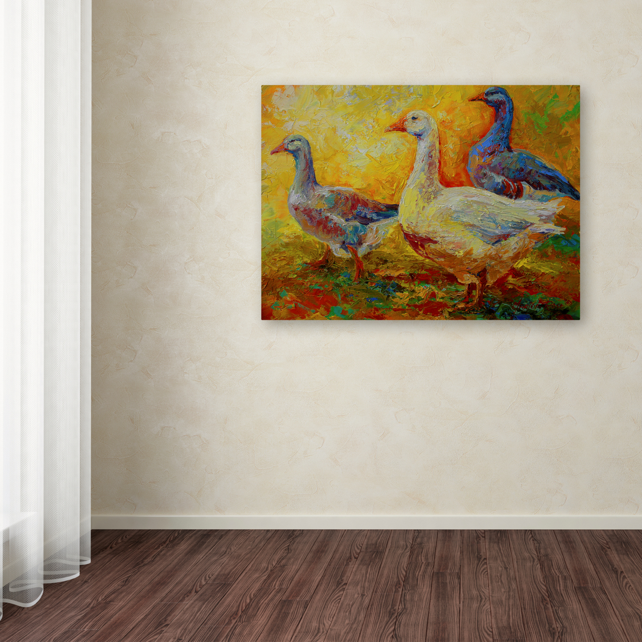 Marion Rose 'Gaggle Of 1' Ready To Hang Canvas Art 24 X 32 Inches Made In USA