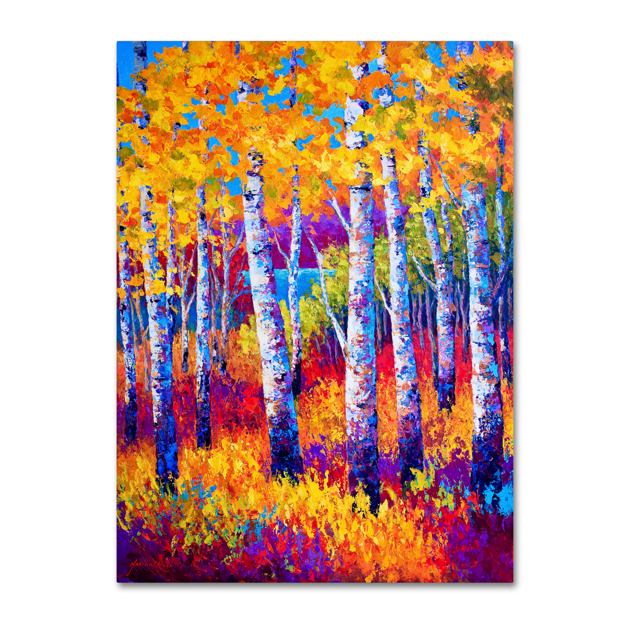 Marion Rose 'Path To The Lake' Ready To Hang Canvas Art 24 X 32 Inches Made In USA