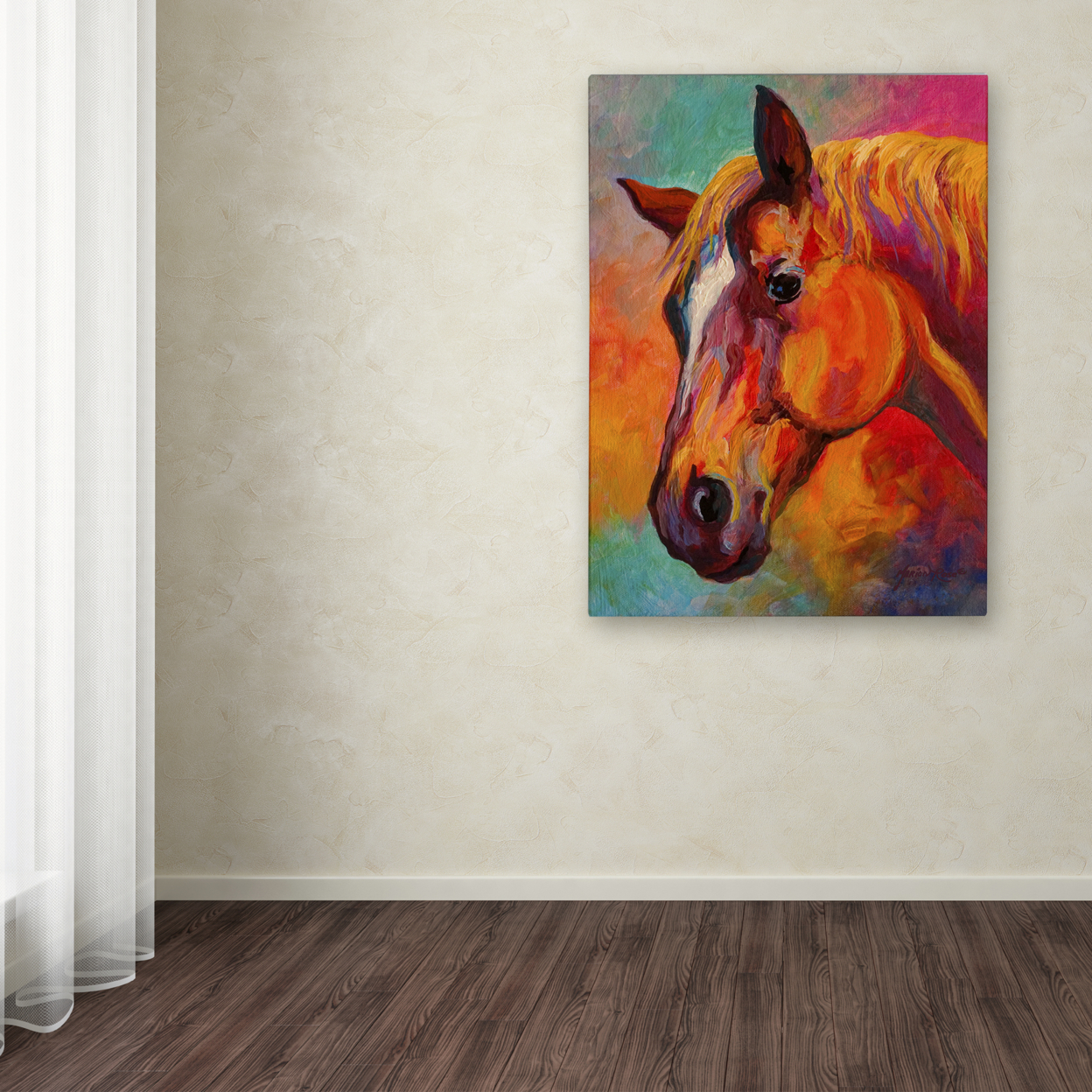 Marion Rose 'Bandit' Ready To Hang Canvas Art 35 X 47 Inches Made In USA