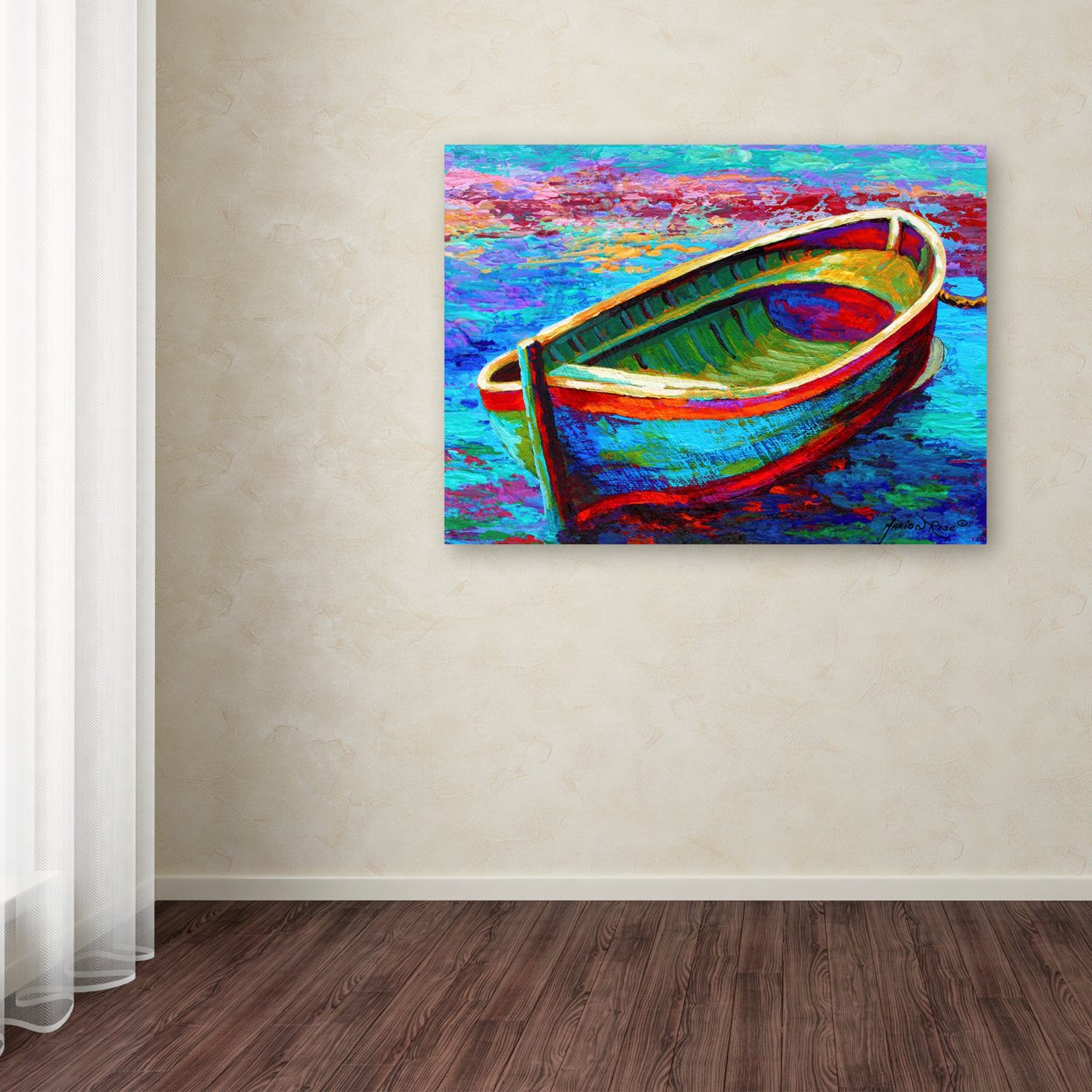Marion Rose 'Boat 9' Ready To Hang Canvas Art 35 X 47 Inches Made In USA