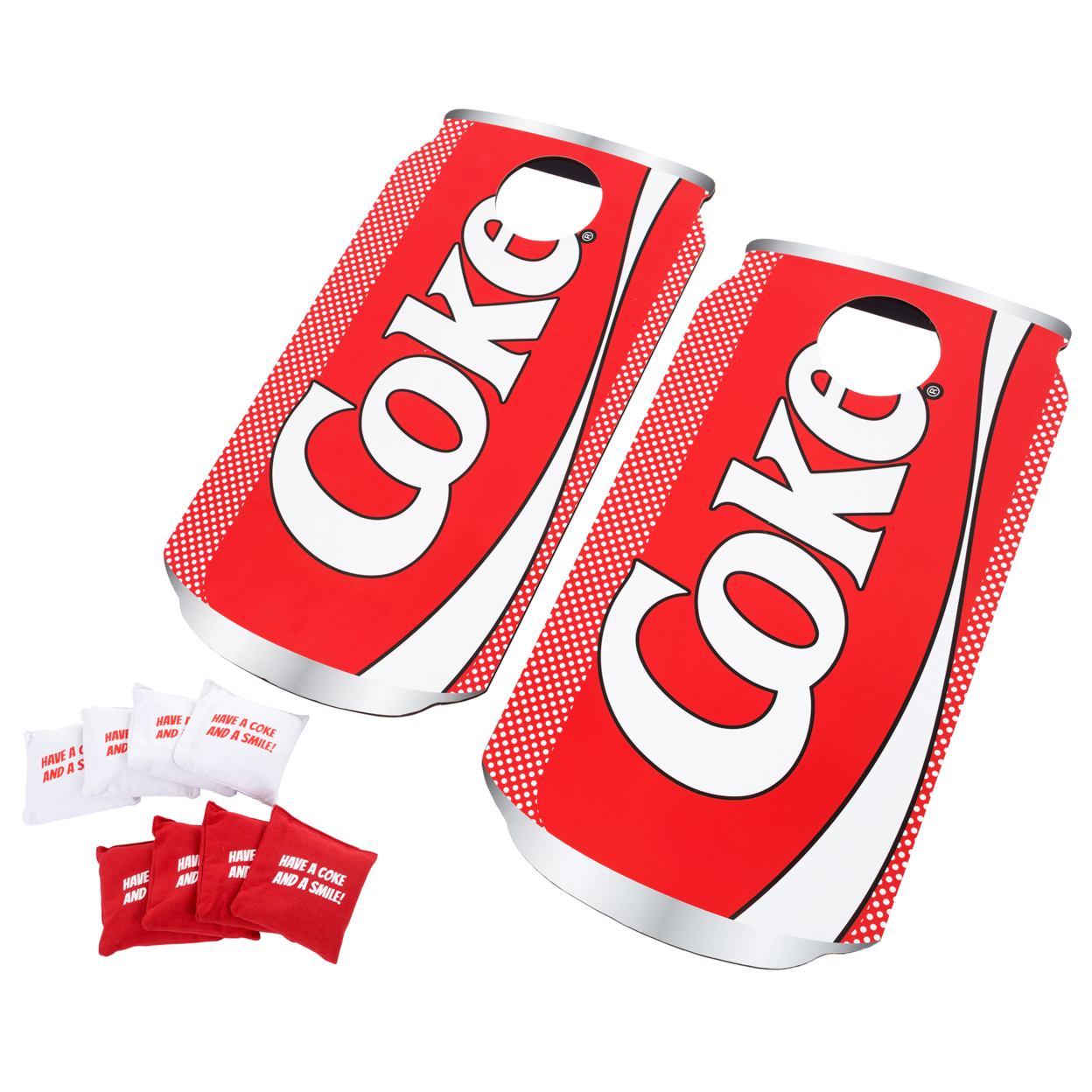 Coca Cola Can Corn Hole Bean Bag Toss Backyard Game With Handles Portable
