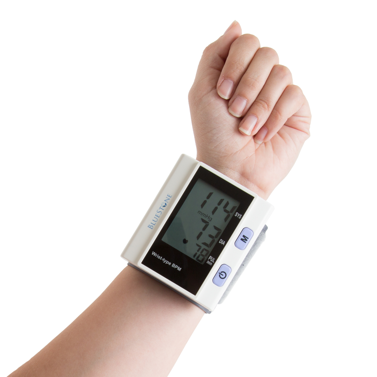 Bluestone Automatic Wrist Blood Pressure And Pulse Monitor With Memory In Case