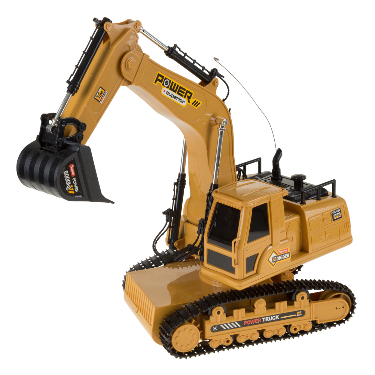 Remote Control Excavator Construction Toy With Movable Claw, 680 Degree Movement And Rechargeable Control With Sound For Boys And Girls