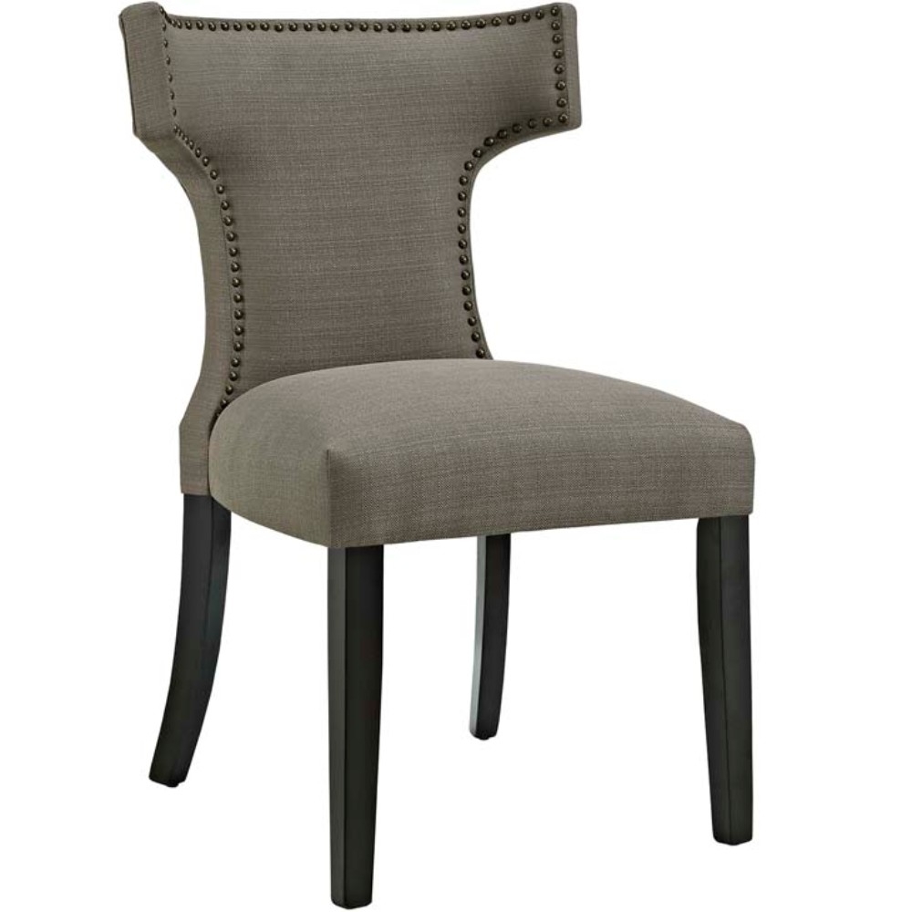 Curve Fabric Dining Chair, Granite