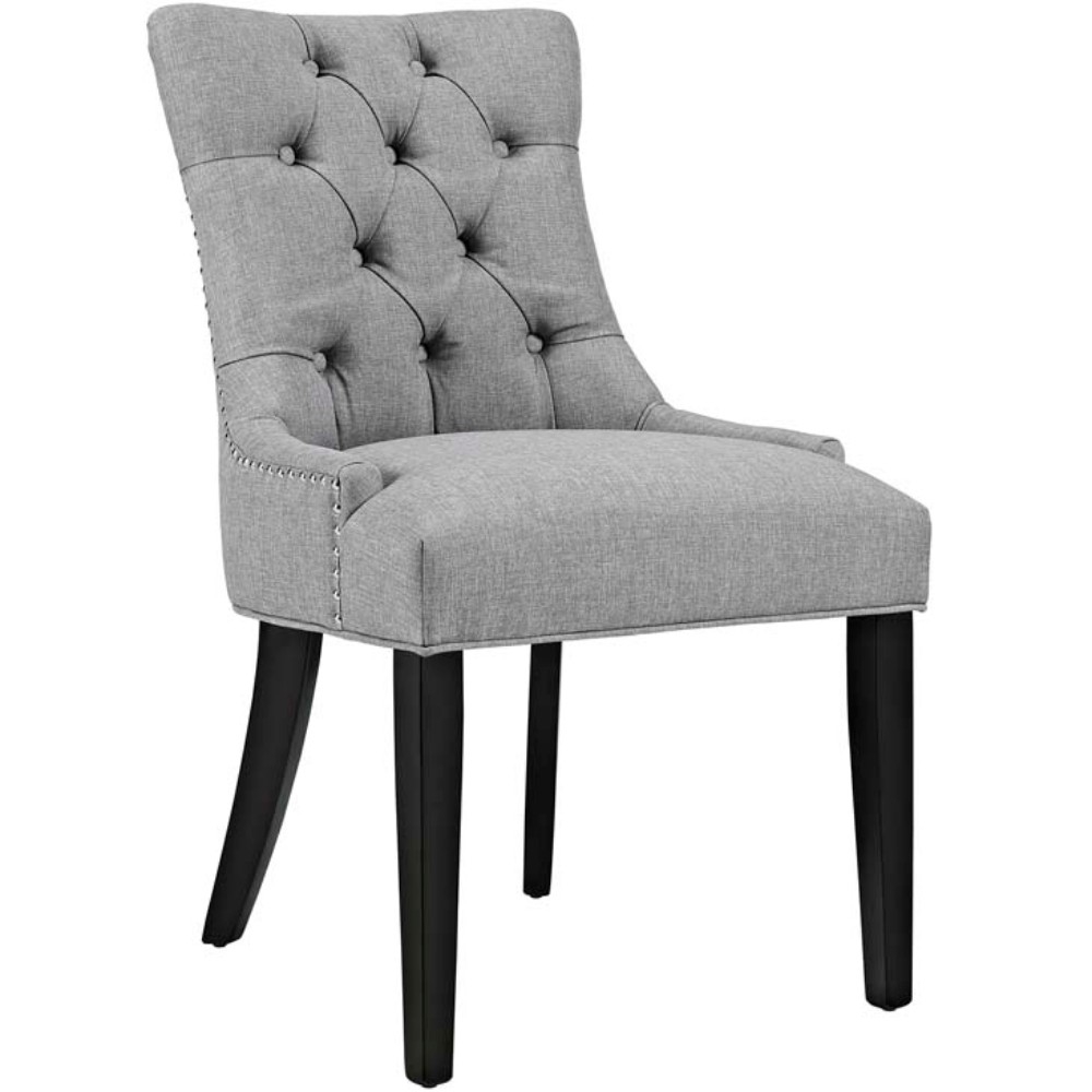 Regent Fabric Dining Chair, Light Gray