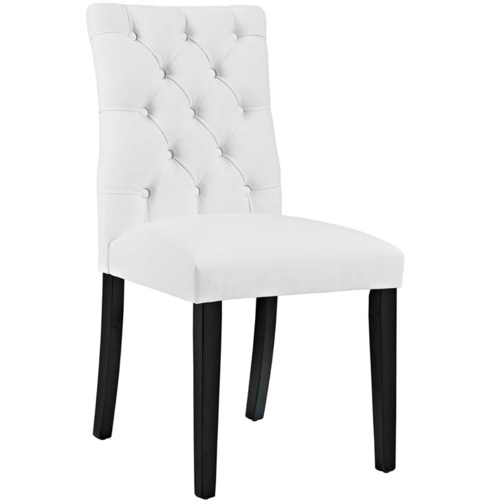 Duchess Vinyl Dining Chair, White