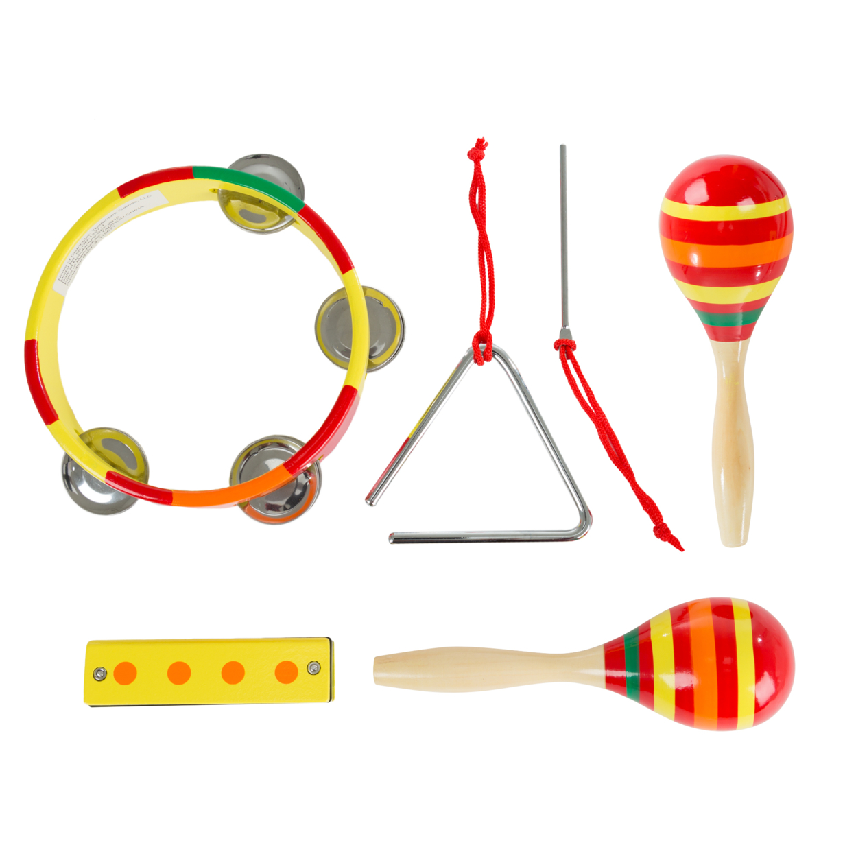 Kids Percussion Musical Instruments Toy Set Maracas Harmonica Triangle