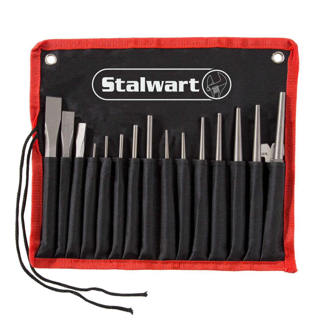 Punch And Chisel Set, 16 Pieces- Includes Taper Punches, Cold Chisels, Pin Punches, Center Punches, Chisel Gauge, And Storage Case