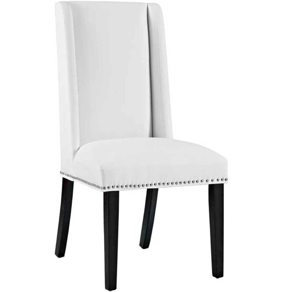 Baron Vinyl Dining Chair, White
