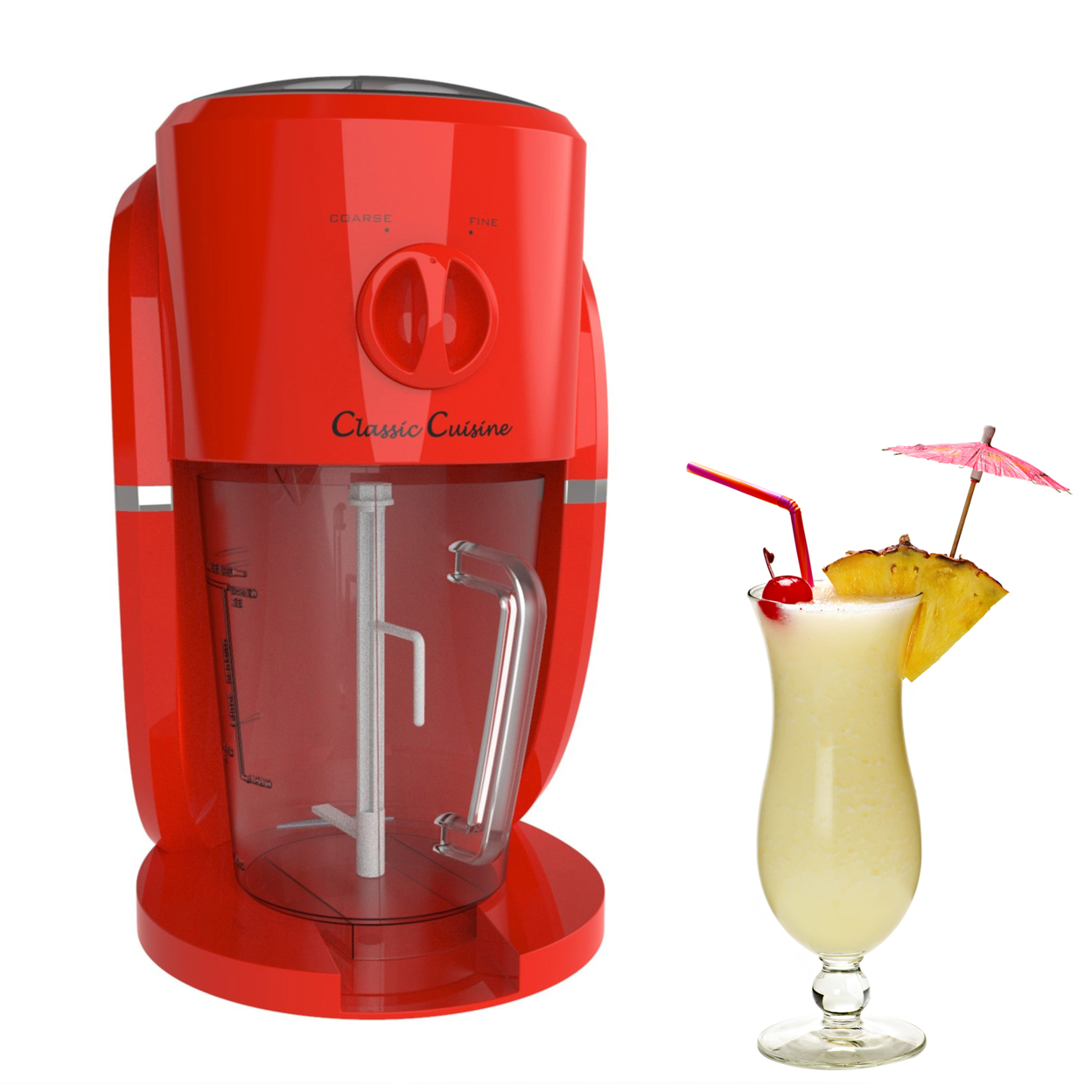 Frozen Drink Maker, Mixer And Ice Crusher Machine For Margaritas, Pina Coladas, Daiquiris, Shaved Ice Treats Pitcher Included