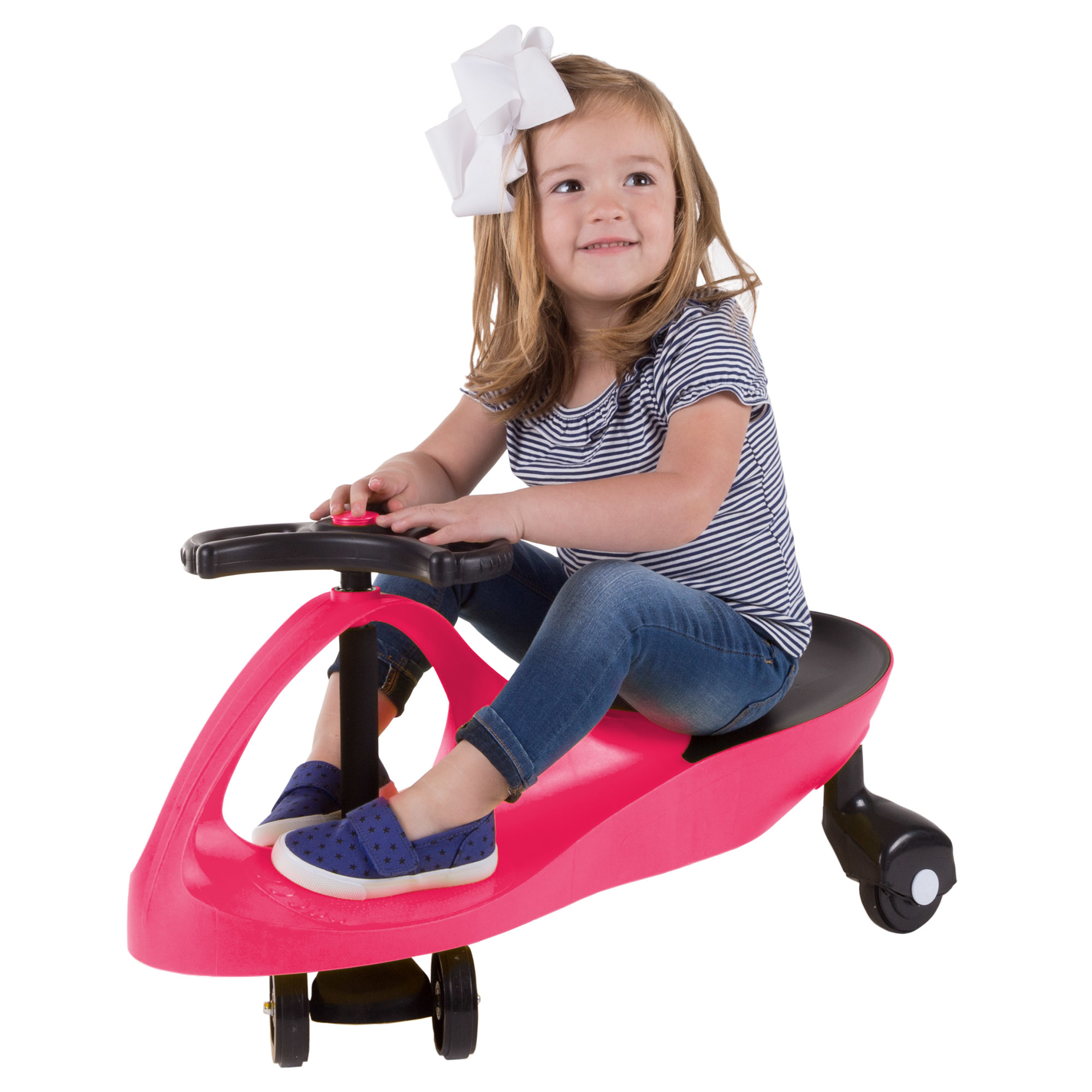 Pink Wiggle ZigZag Roller Coaster Car No Pedals No Gears No Batteries Energy Powered For Kids Ride On Toy