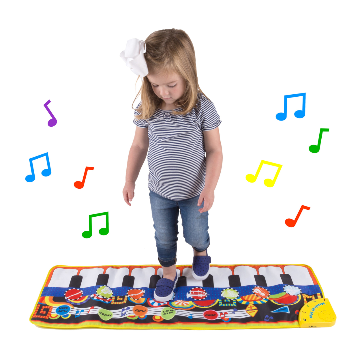 Musical Step Piano For Kids Toddlers Record Play Back 3 AA Battery Operated