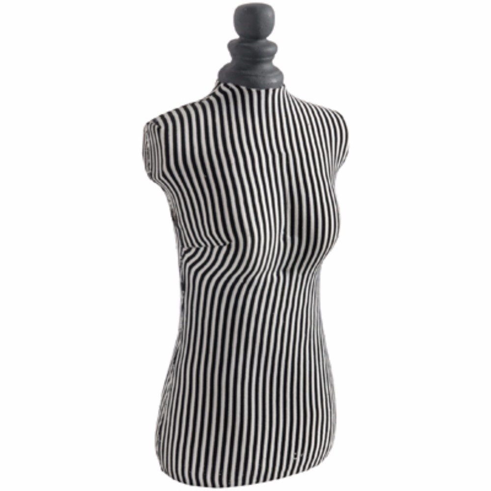 Fabric Wrapped Mannequin In Black And White- Saltoro Sherpi