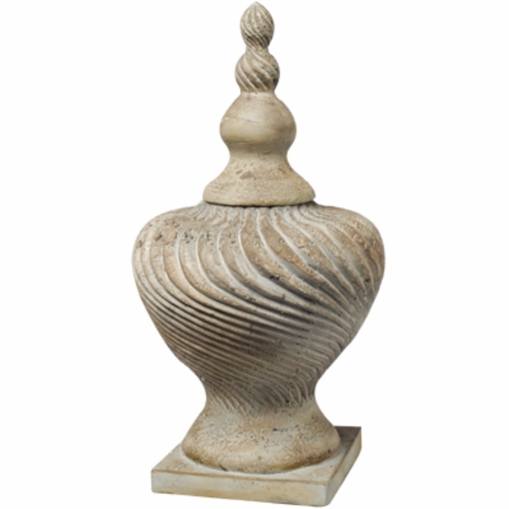 Classic Ceramic Vase With Lid- Saltoro Sherpi