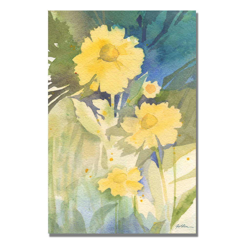 Sheila Golden 'Sunshine Yellow' Canvas Wall Art 35 X 47 Inches