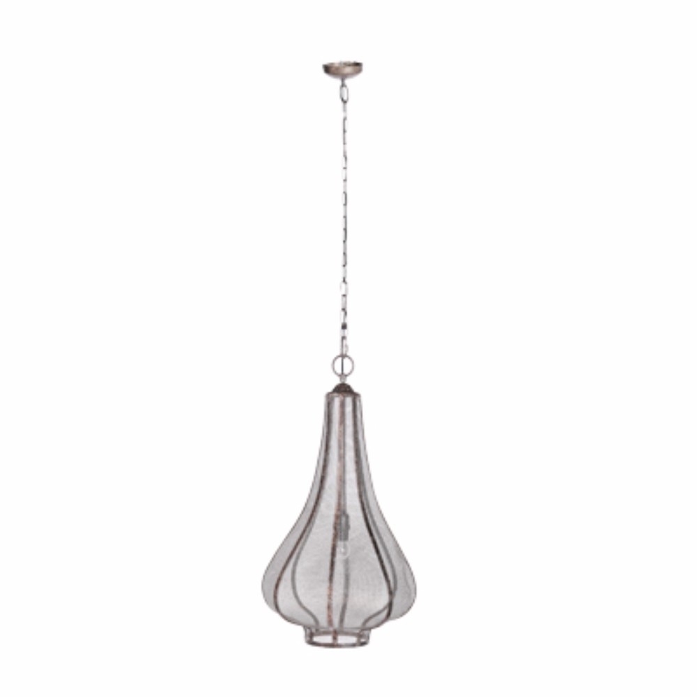 Striking Lantern Shaped Hanging Light Fixture- Saltoro Sherpi