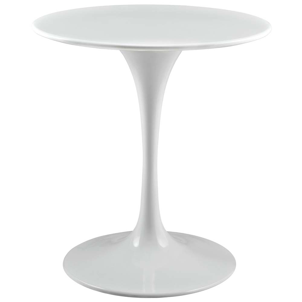White Lippa 28 Wood Top Dining Table