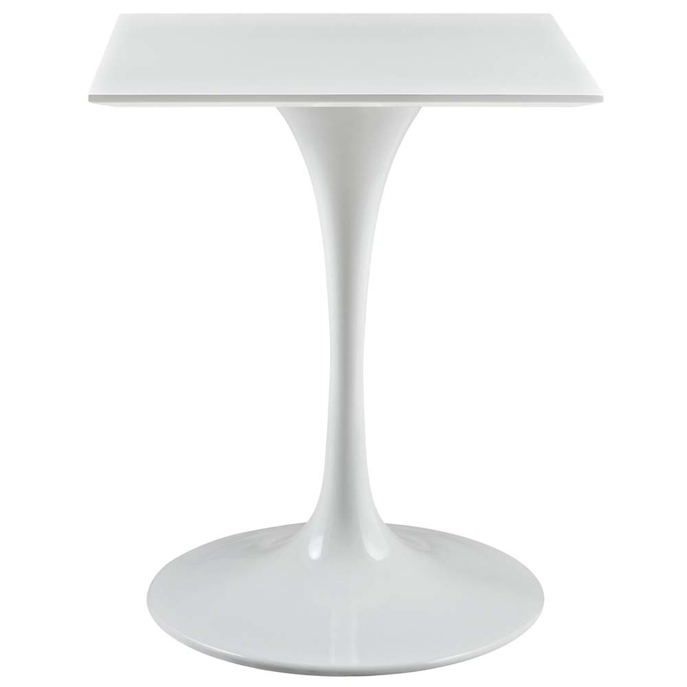 White Lippa 24 Square Wood Top Dining Table