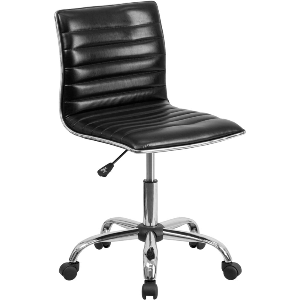 Black Ribbed Task Chair Black