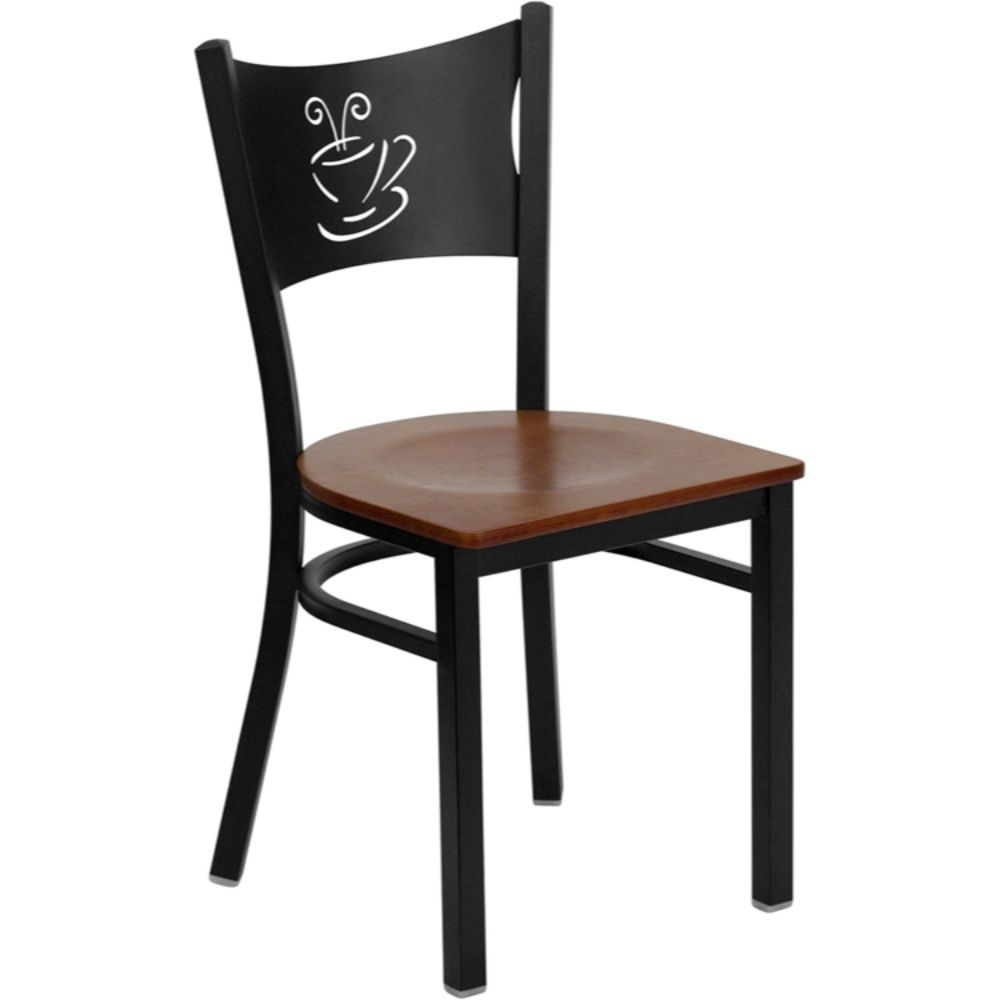 Black Restaurant Chair Black,Cherry