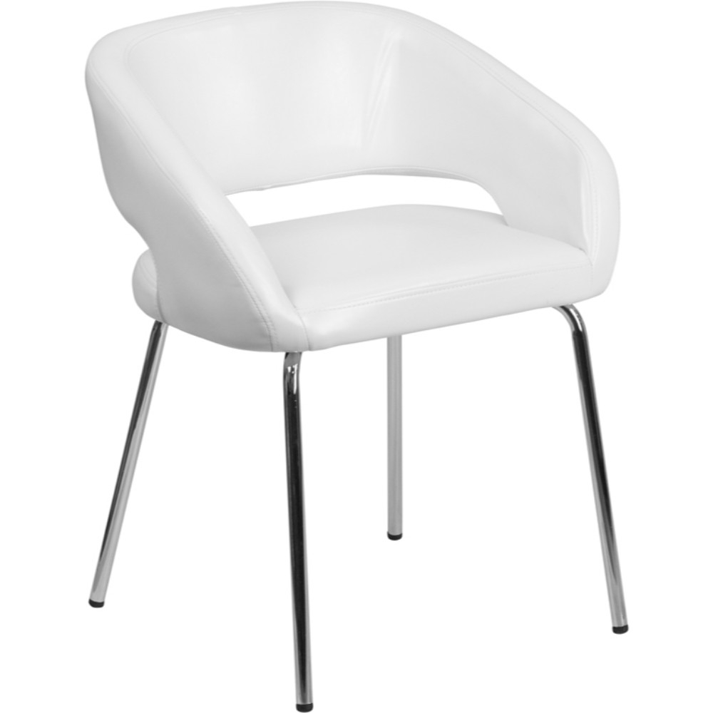Fusion White Leather Chair