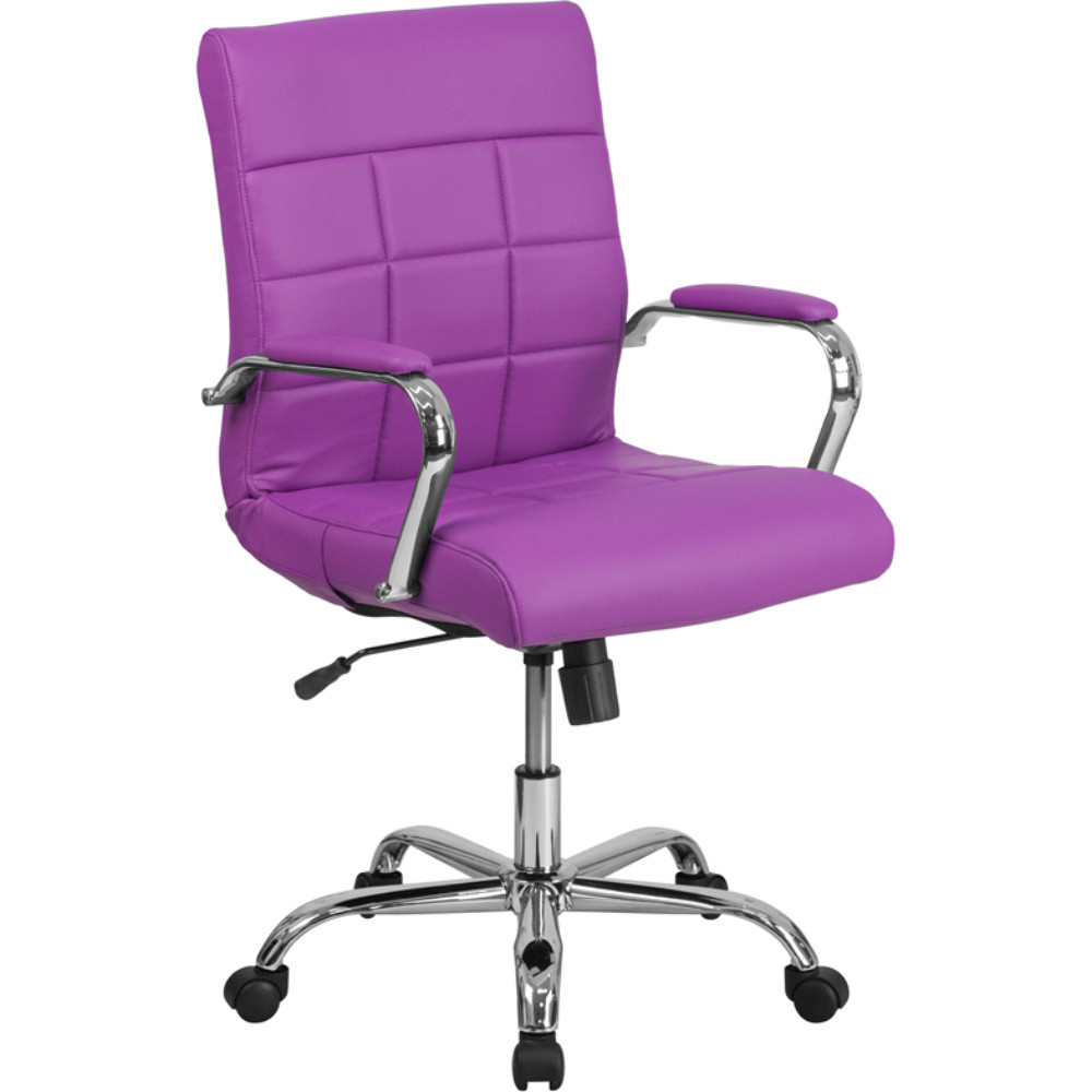Mid-Back Purple Vinyl Chair