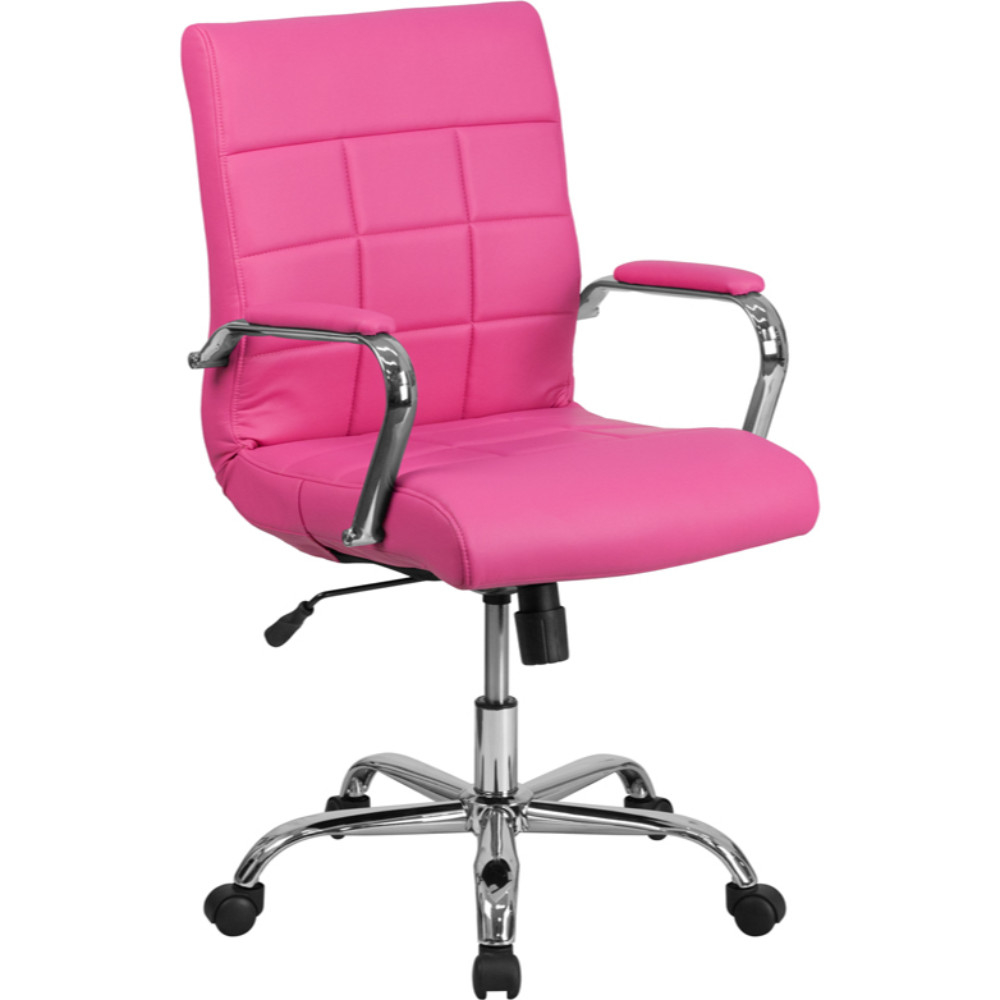 Mid-Back Pink Vinyl Chair