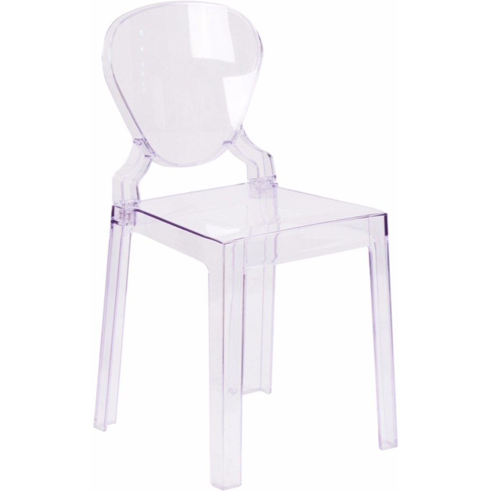 Ghost Chair In Transparent Crystal With Tear Back OW-TEARBACK-18-GG