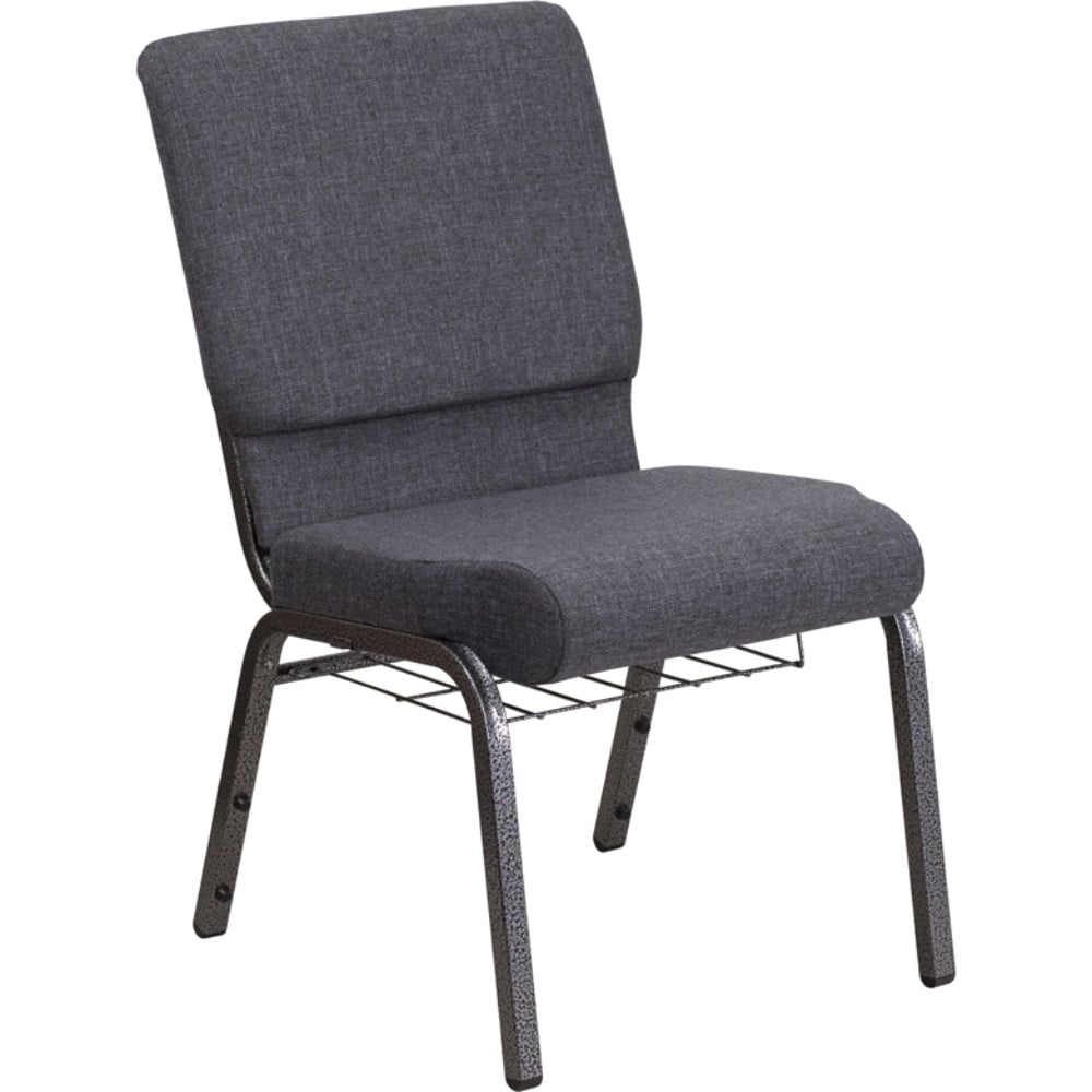 Dark Gray, Silvervein Fabric Church Chair