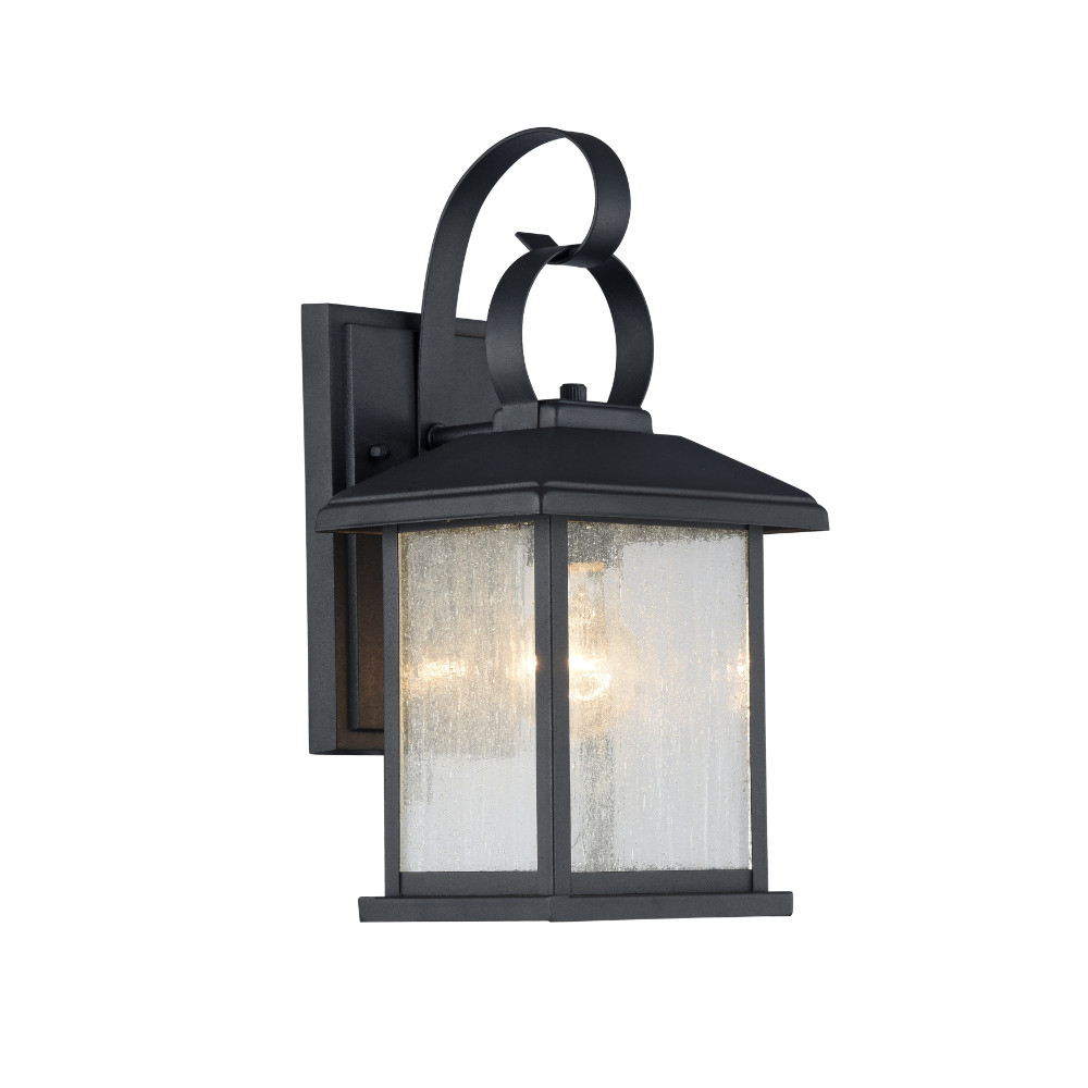 13 Inch 1 light Transitional Outdoor Wall Sconce, Black