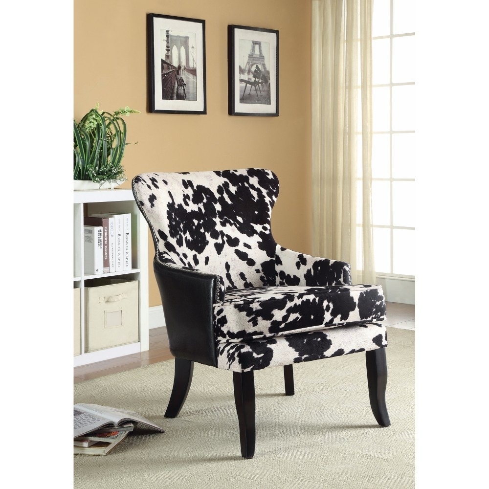 Intriguingly Comfortable Accent Chair, BlackWhite