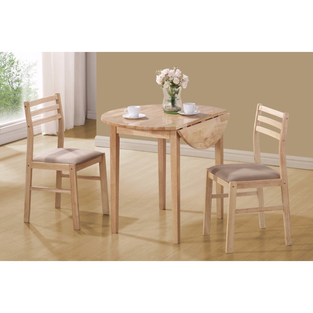 Sophisticated 3 Piece Wooden Table And Chair Set, Brown- Saltoro Sherpi