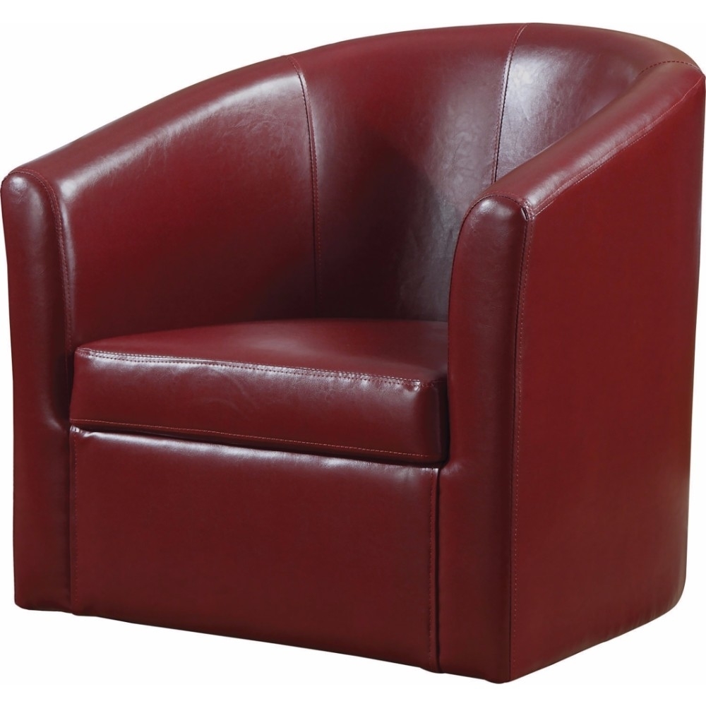 Slickly Compact Accent Chair, Red- Saltoro Sherpi