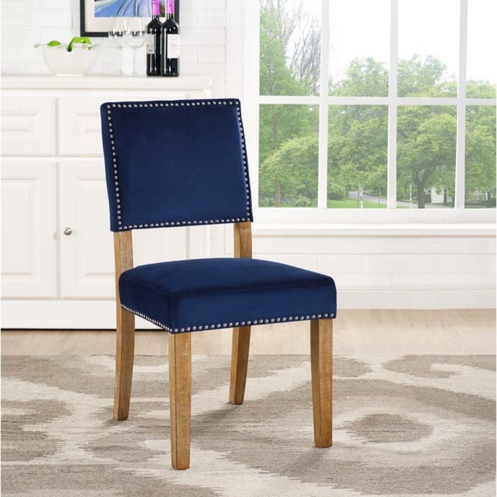 Oblige Wood Dining Chair, Navy
