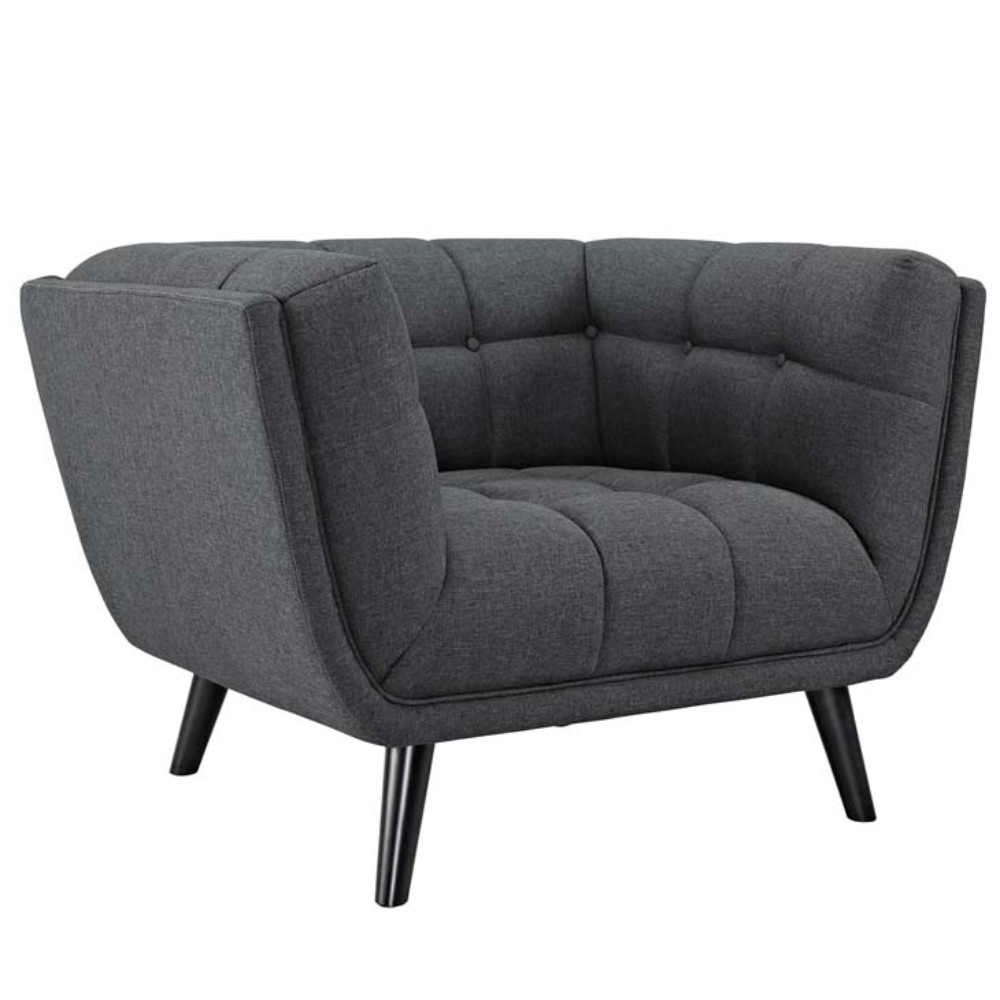 Bestow Upholstered Fabric Armchair, Gray