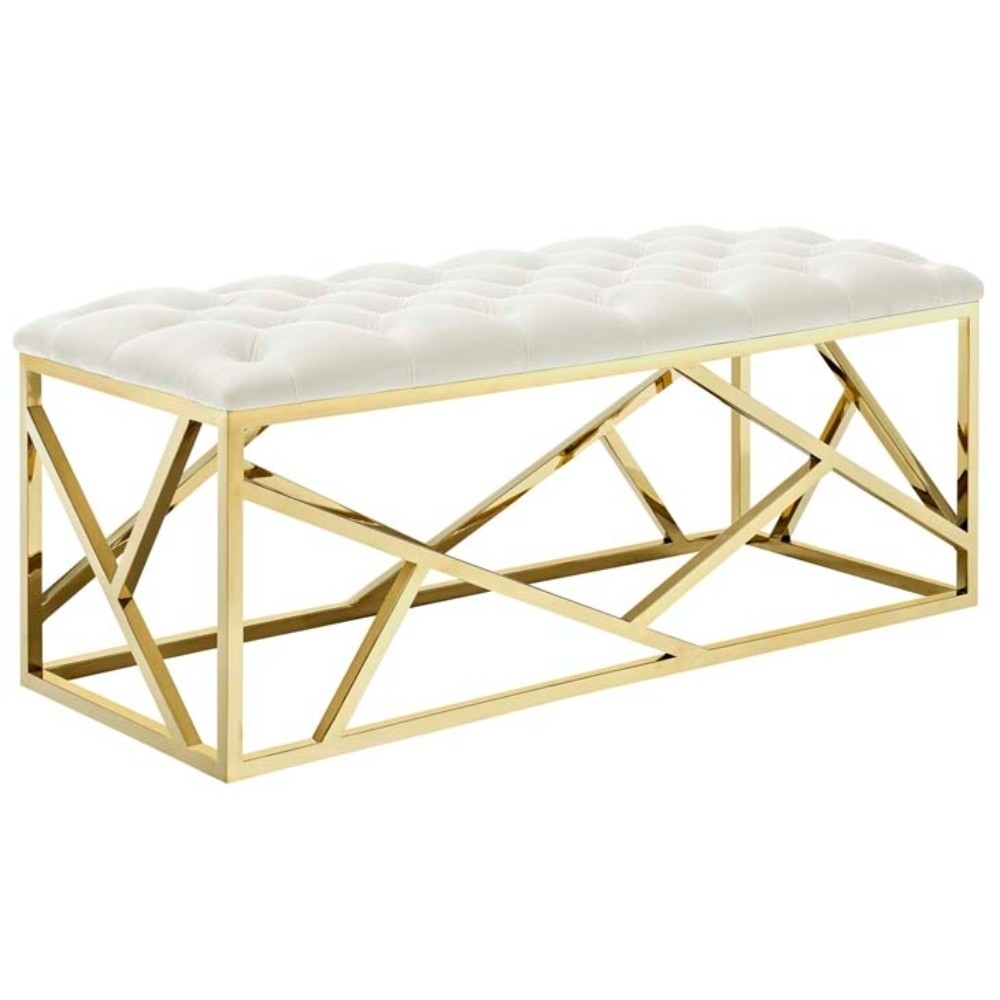 Intersperse Bench, Gold Ivory