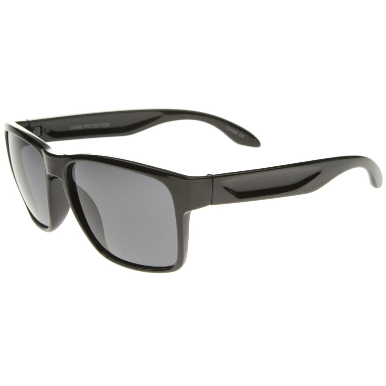 Action Sport Modern Lifestyle Frame Rectangle Sunglasses 59mm - Matte Black / Smoke