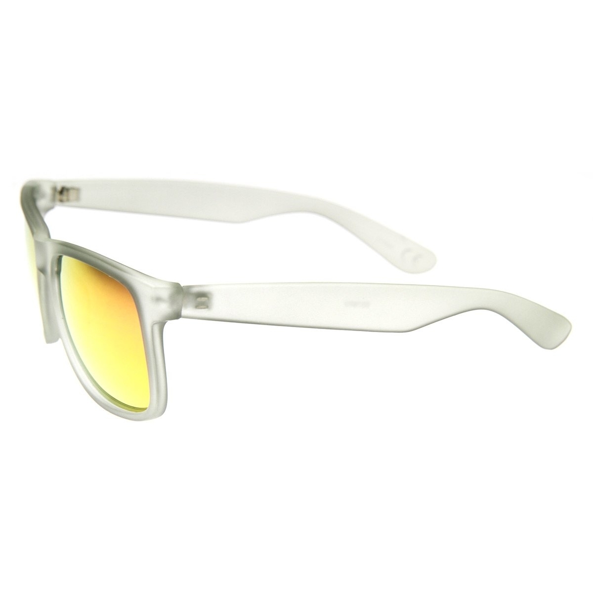 Action Sports Square Color Mirror Flash Lens Active Horn Rimmed Sunglasses - Black Fire