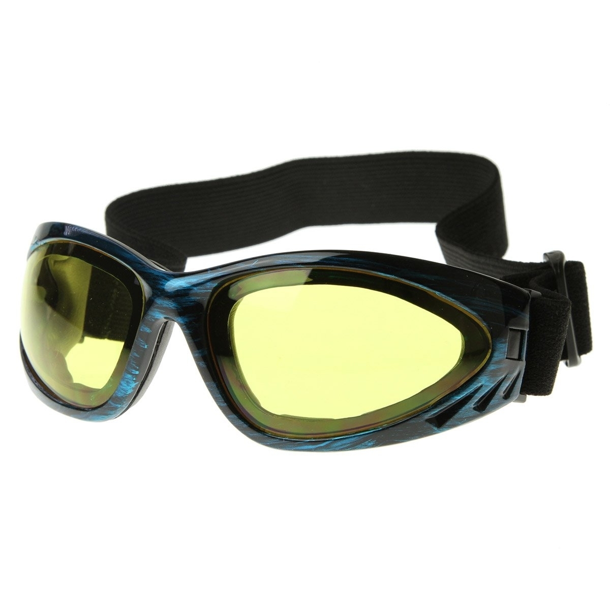 Active Multi-Purpose Riding/Sports Goggles - Shiny Black - Yellow