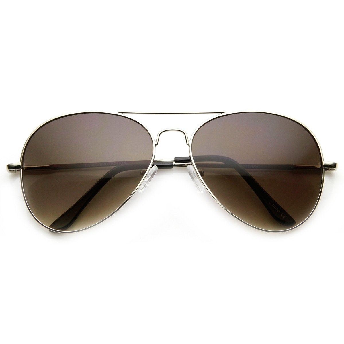 Classic Tear Drop Spring Temple Wire Metal Aviator Sunglasses 58mm - Silver Lavender