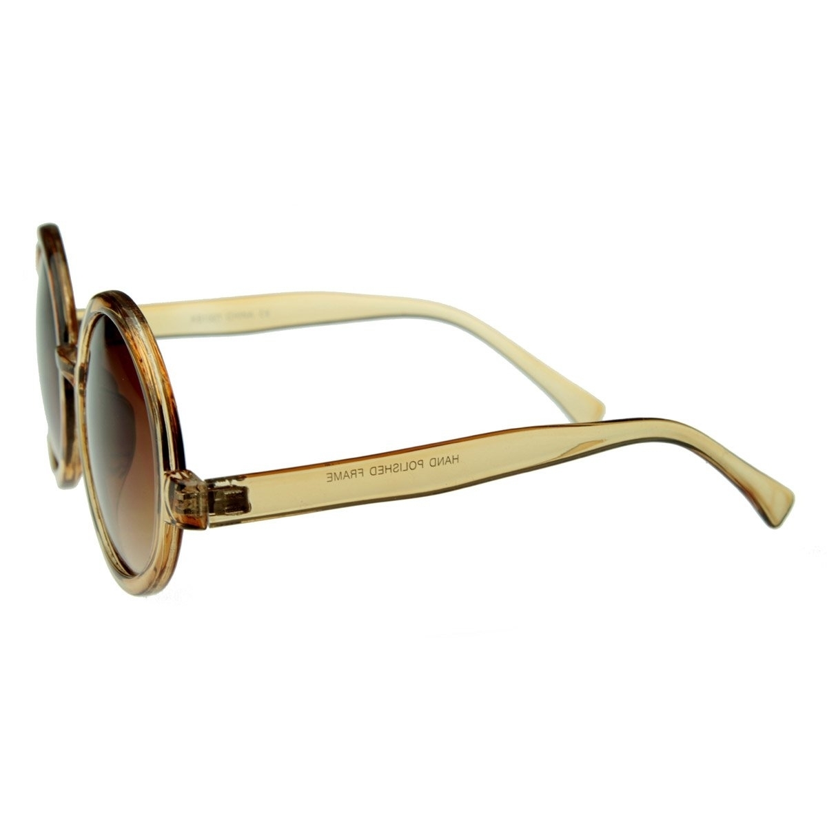 Cute Mod-era Vintage Inspired Round Circle Sunglasses - Peach